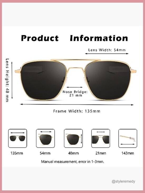 Metal Frame Polarized Aviator Sunglasses with Bayonet Temples